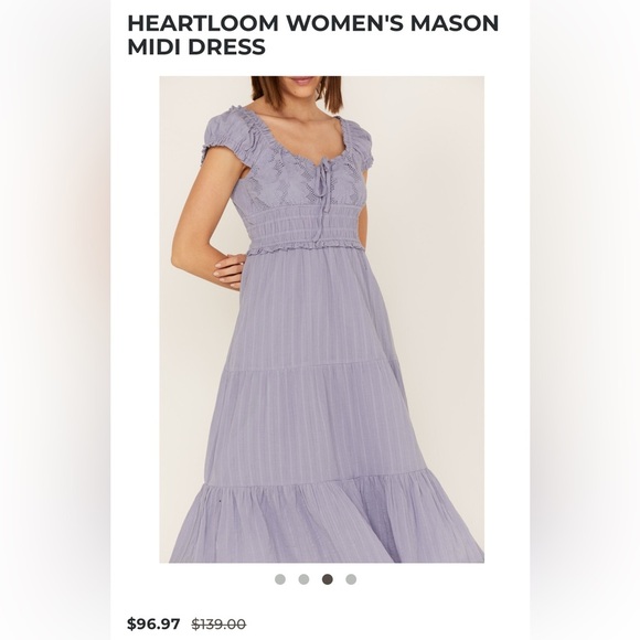 Country Outfitter Heartloom Women's Mason Midi Dress Sz Med - Picture 3 of 6